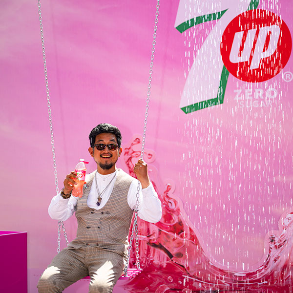 7UP Pink branded activation at King’s Cross