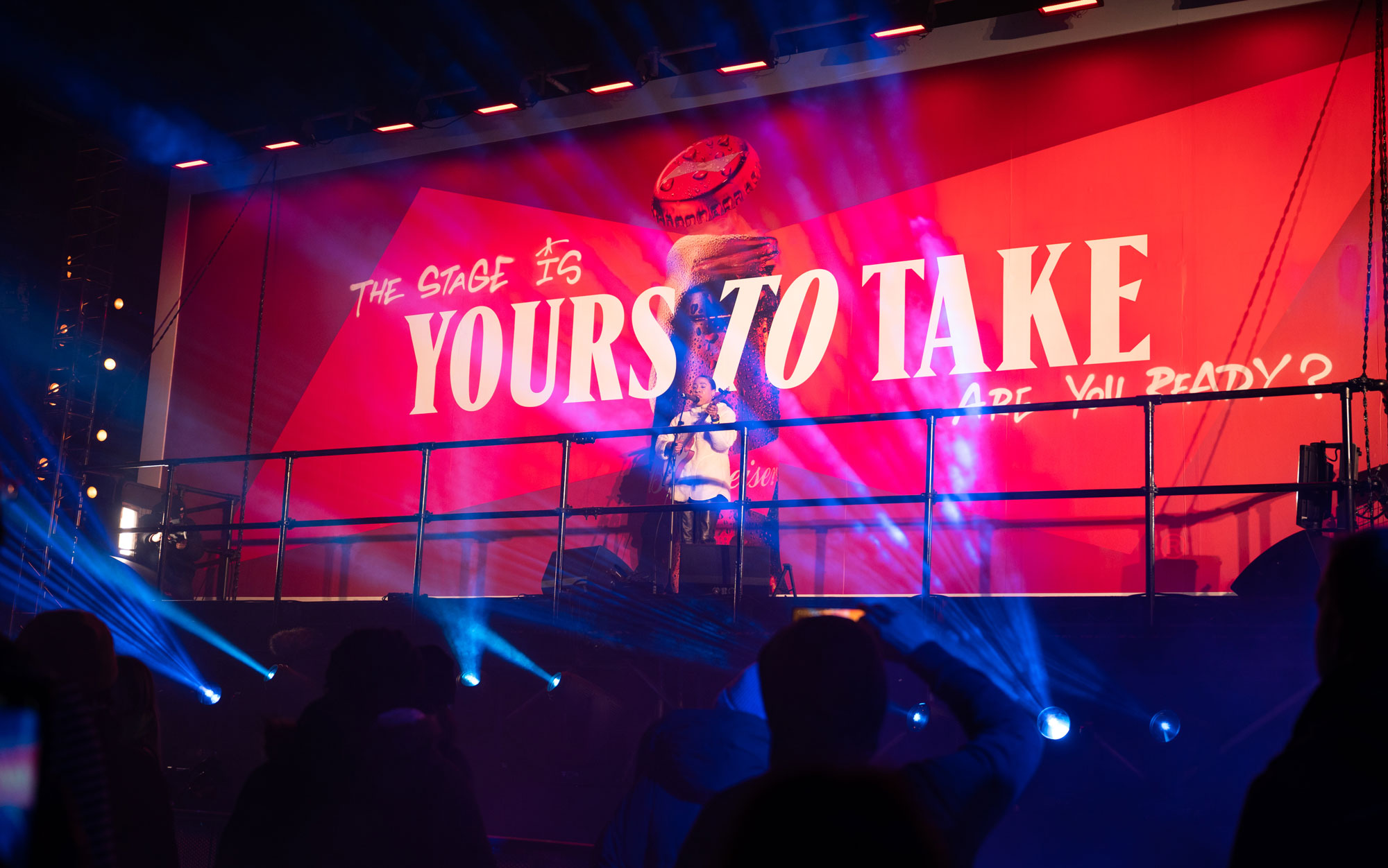 Budweiser live performance stage in Shoreditch